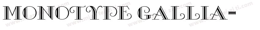 monotype gallia字体转换